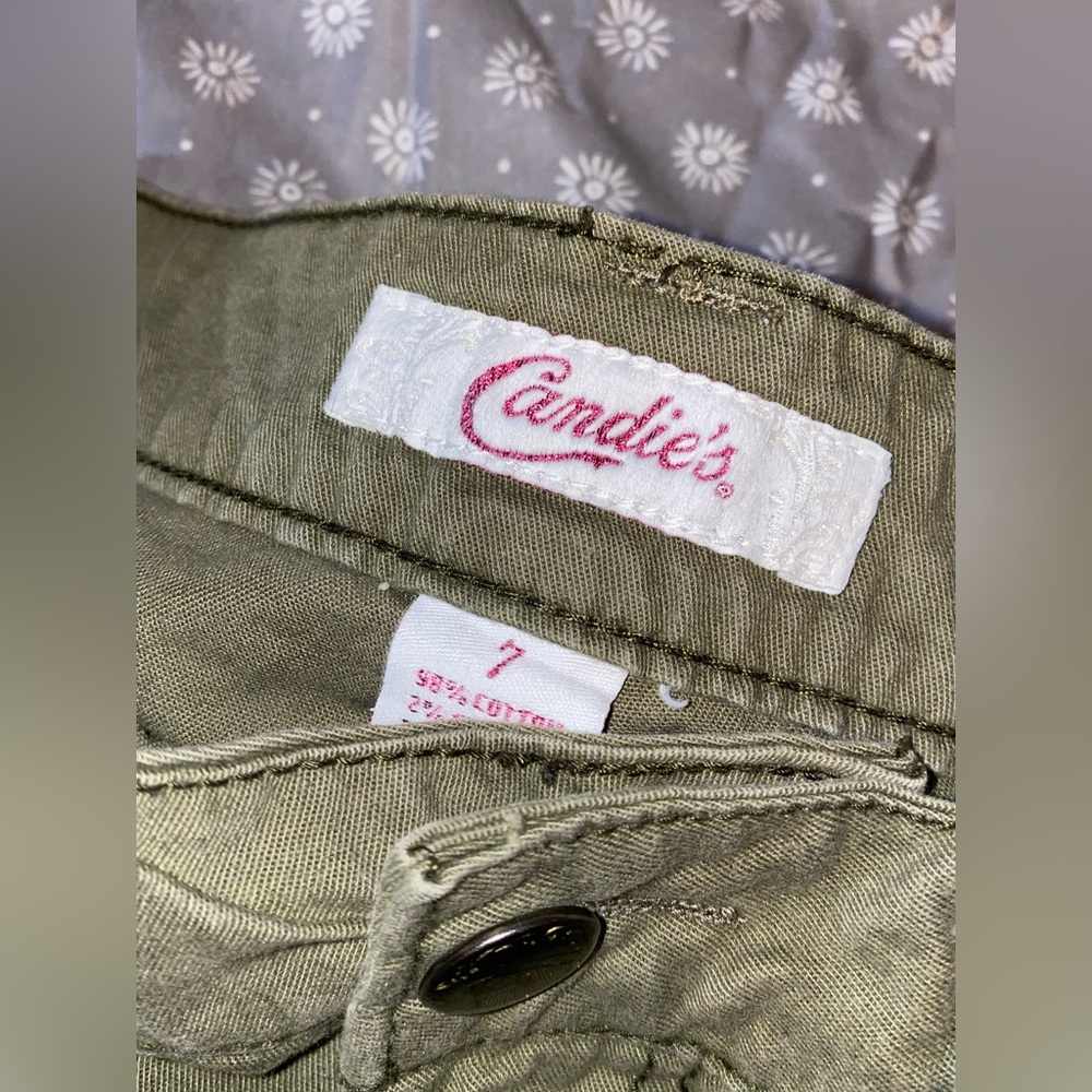 Candies dark green cargo skinny jeans/pants
